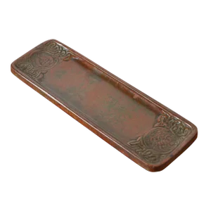 Tiffany Studios New York Zodiac Patinated Bronze Pen Tray, Circa 1910