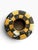 Mid 20th Century Vintage Black & Gold Checkerboard Candlestick | Hand-Painted Decorative Taper Holder For Sale - Image 5 of 6