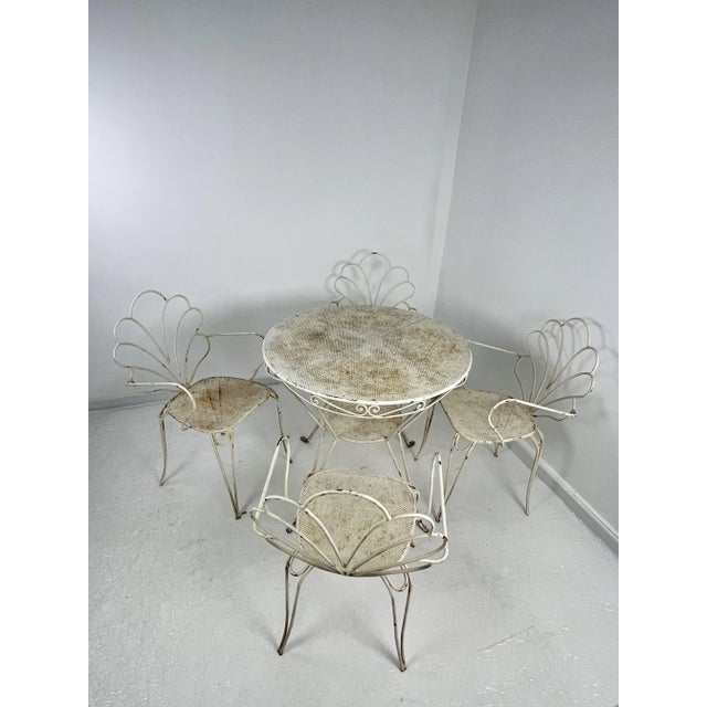 Mid-Century Modern Wrought Iron Garden Set, 1960s, Set of 5 For Sale - Image 3 of 9