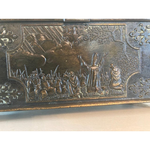 Antique Bronze Box Commemorating the Battle of Lyndanisse Denmark For Sale - Image 10 of 18
