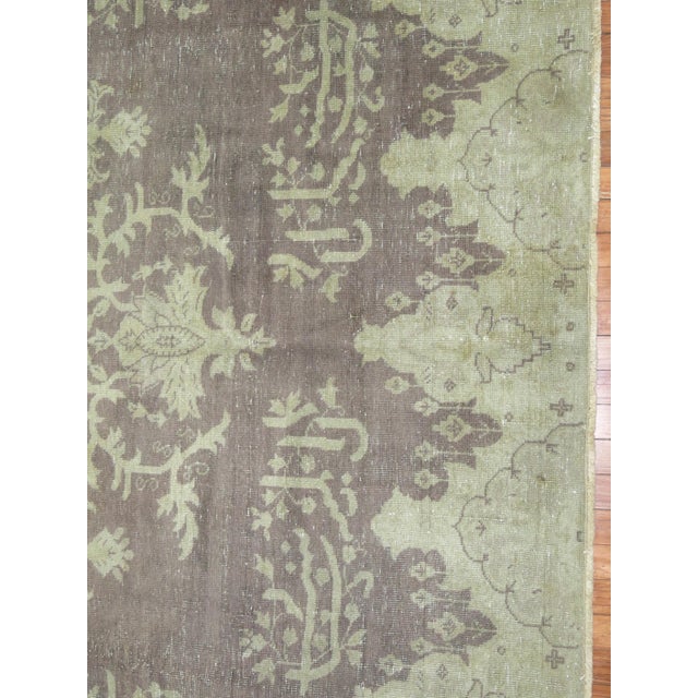 Islamic Gray Shabby Antique Oushak Rug - 8'1" x 11'2" For Sale - Image 3 of 6