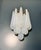 Fantastic pair of vintage Murano wall sconce made by 10 OPALINO glass petals (opalino crystal, smooth outside, with...