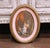French Pair Mid-Century French Painted Genre Scene Oval Glass Pendants in Gilt Frames For Sale - Image 3 of 11