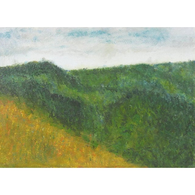 Rustic Impressionist Landscape Painting For Sale - Image 3 of 3