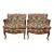 Vintage Pair of French Louis XV Style Beautifully Upholstered Bergere Chairs For Sale