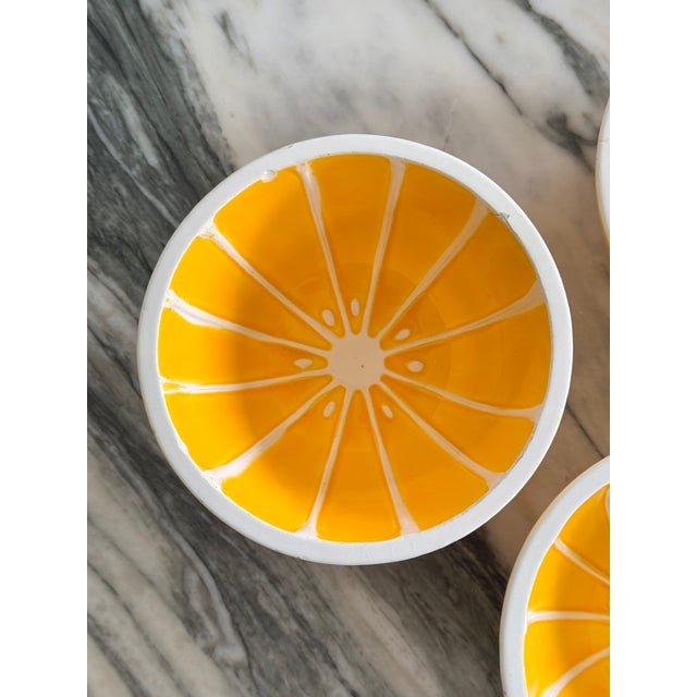 Majolica Style Vintage Lemon Motif Bowls - Set of Four For Sale - Image 13 of 15