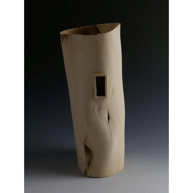 Through The Window Vase in Fig Tree Wood by Yann Marot Dimensions: D 19 x W 16 x H 42 cm Materials: Fig tree Born in...