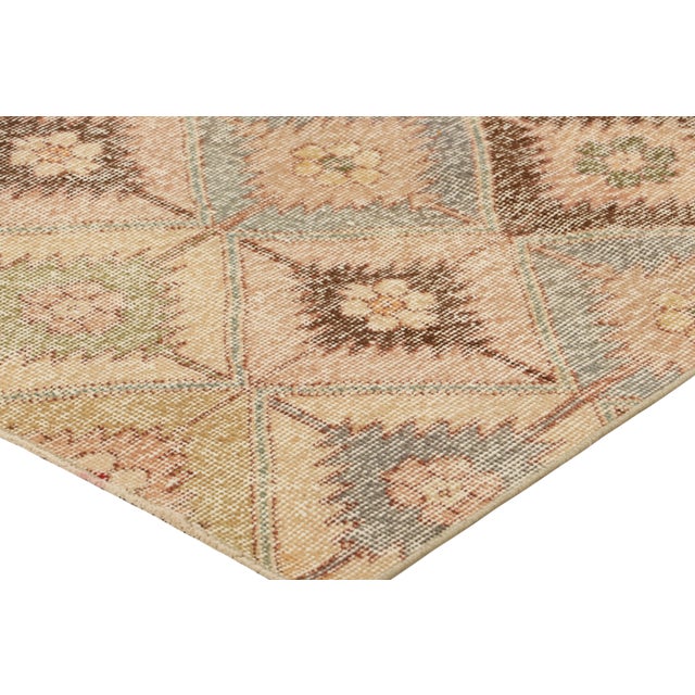 Vintage Zeki Müren Runner Rug With Multicolor Floral Medallions | Rug & Kilim For Sale In New York - Image 6 of 7