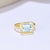 Not Yet Made - Made To Order Kai Bella East-West Emerald-Cut Aquamarine Ring in 14k Solid Gold Ring, size 4.5 For Sale - Image 5 of 7