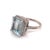 Traditional Diamond Aquamarine Ring 14k Gold 6.25 TCW Certified For Sale - Image 3 of 13