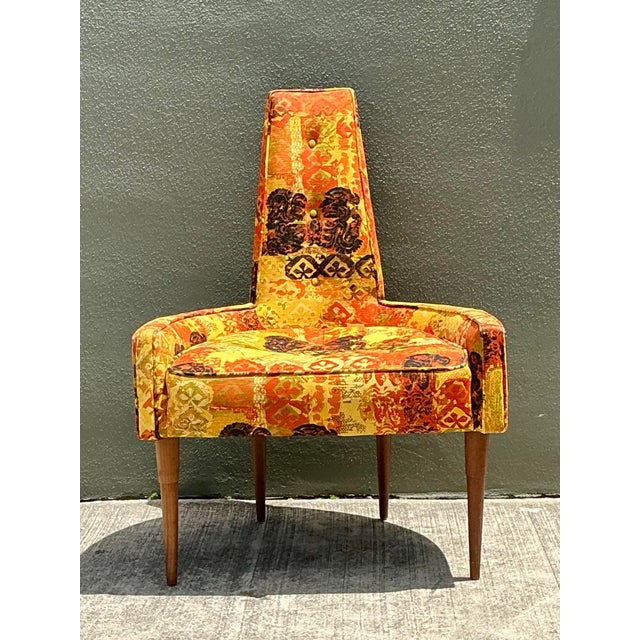 Vintage MCM High Back Lounge Chair For Sale - Image 12 of 12