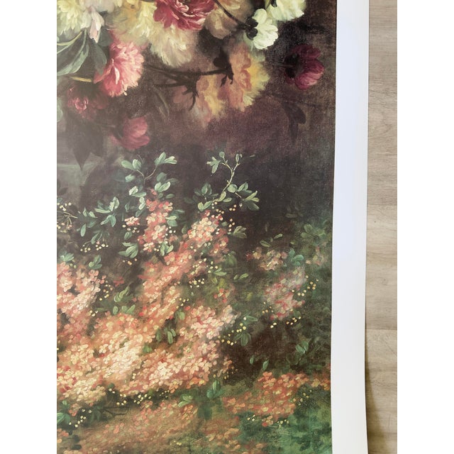 1990s 1990s “Peonies” Jean Capeinick Fine Art Print Litho by Rosenstiel’s Great Britain 34” X 48” For Sale - Image 5 of 9