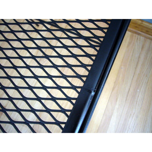 1990s Wrought Iron Stacking Side Garden Table in the Style of Woodard Meadowcraft - A Pair For Sale - Image 16 of 18