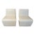 Pair of White Leather Chairs Attributed to Minotti For Sale