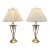 Neoclassical Crystal and Brass Table Lamps - A Pair For Sale