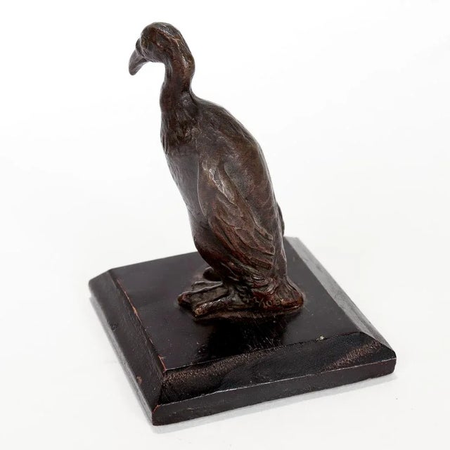 Vintage Miniature Bronze Cormorant Figurine or Sculpture For Sale - Image 9 of 11
