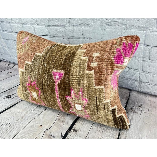 Vintage Pillow Case Turkish Rug Pillow Decorative Rug Pillow Dry cleaning only. PILLOW INSERT IS NOT INCLUDED