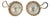 14k Yellow Gold Vintage Mabe Pearl Button Earrings, Mid-20th Century For Sale