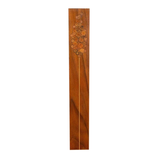 1960s Roger Sloan Wall Pocket Vase With Inlaid Design For Sale