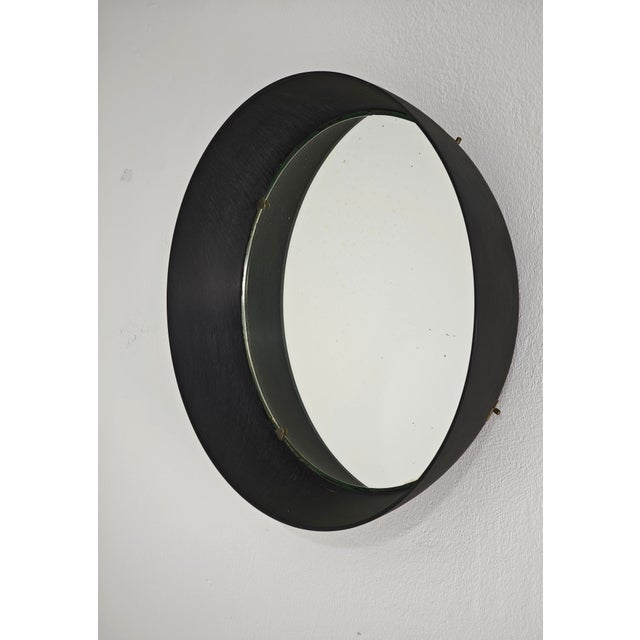 Mid-Century Ebanil Wall Mirror by Gino Colombini for Kartell, Milan, Italy, 1960s For Sale - Image 15 of 15