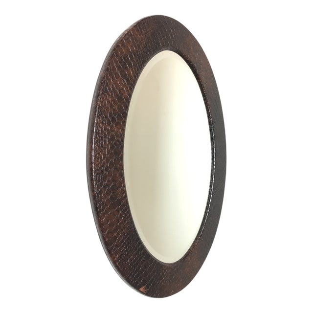 Vintage Oval Mirror, Italy, 1960s For Sale