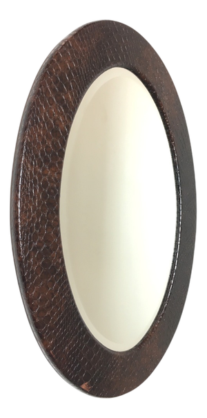 Vintage Oval Mirror, Italy, 1960s