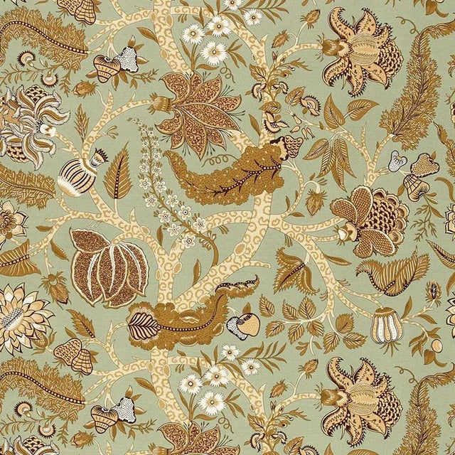 Sample- Schumacher Jaipur Tree Fabric in Robin'S Egg For Sale
