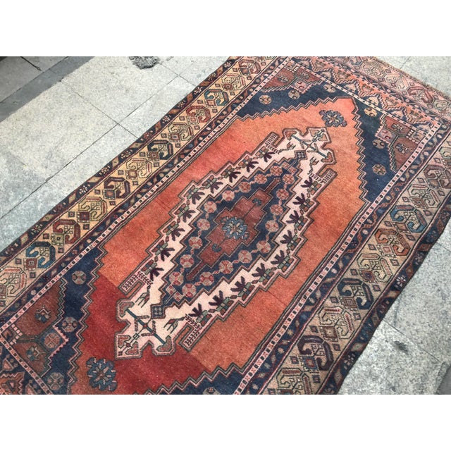 1960s Vintage Turkish Oushak Rug - 4′2″ × 7′6″ For Sale - Image 6 of 11