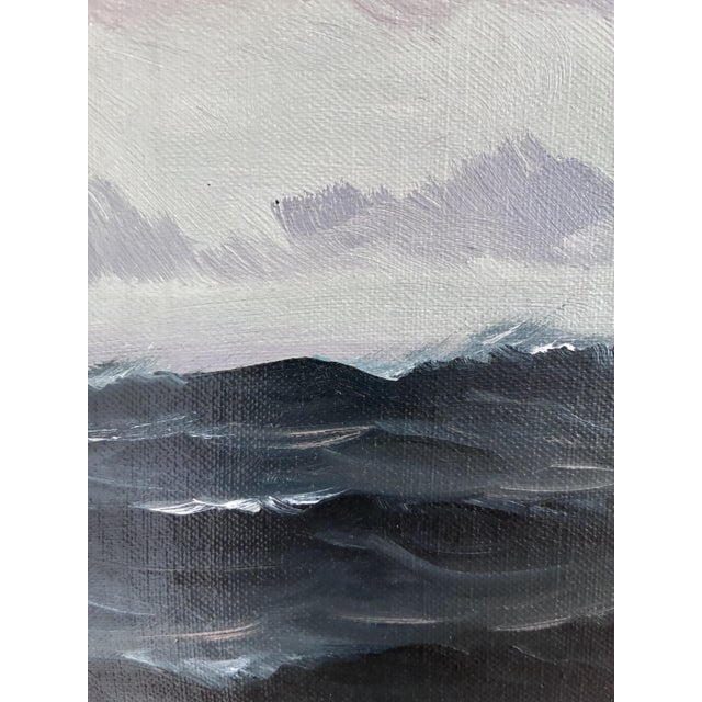 Seascape with Sailing Ship, Oil Painting, Framed For Sale - Image 4 of 15