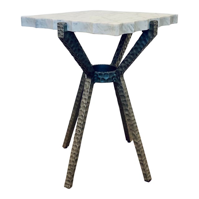 Hooker Modern Carrara Marble Glendon Side Table For Sale