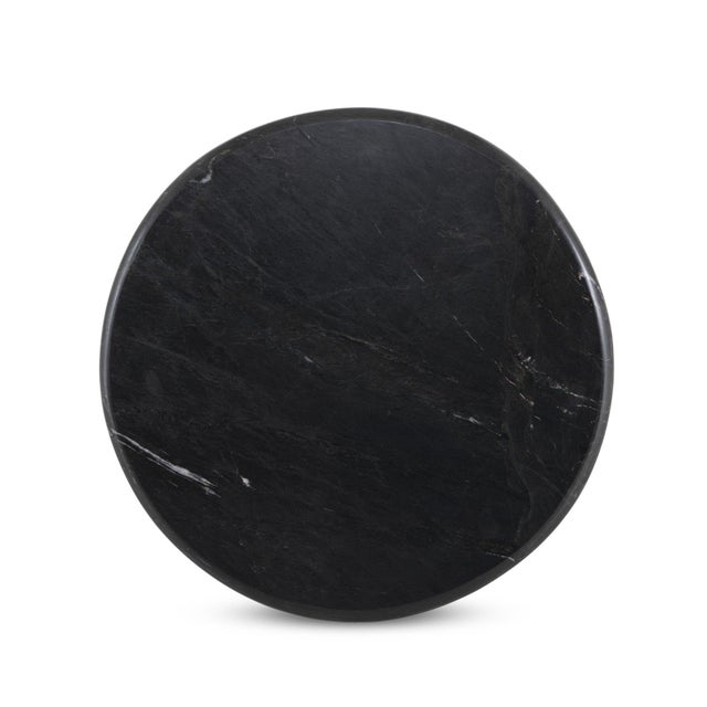 2020s Four Hands Oranda End Table - Black Marble For Sale - Image 5 of 7