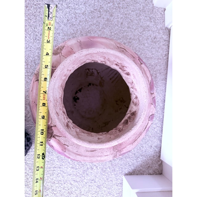 Pink 1980s Large 17" John Davis Studio Art Pottery Vase For Sale - Image 8 of 8