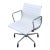 Mid-Century Herman Miller Eames Aluminum Group Management Chair in White Leather For Sale