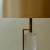 Acrylic Glass and Brass Italian Table Lamp with Silk Lamp Shade, 1960s For Sale - Image 4 of 9