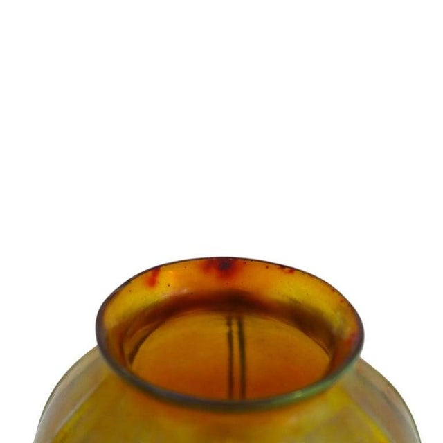 Glass Pair of Antique Steuben Gold Aurene Tulip Shaped Art Glass Shades C1920 For Sale - Image 7 of 7