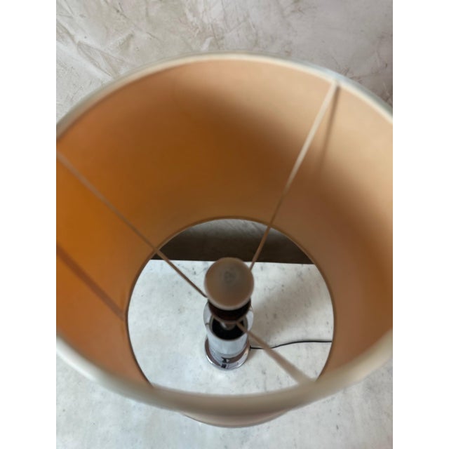 Chrome Metal Table Lamp, 1970 For Sale - Image 6 of 11