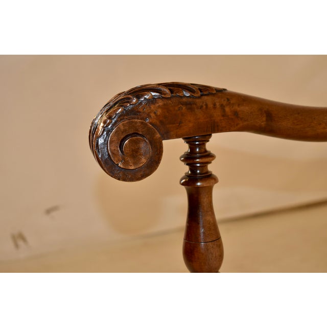 Wood 19th Century Upholstered Flemish Arm Chair From France For Sale - Image 7 of 10