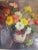 Vibrant Floral Still Life Oil Painting by Jennie Thatcher Crawford, Framed For Sale - Image 9 of 13