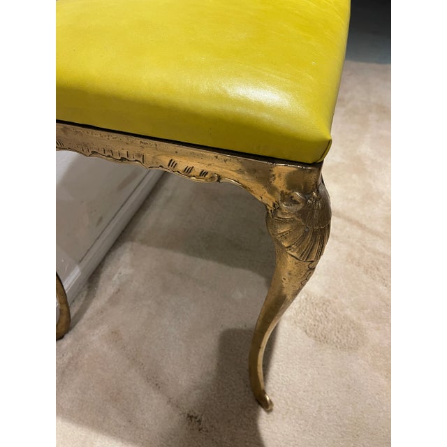 Brass Mid Century Italian Brass Bench in the Style of Gio Ponti For Sale - Image 8 of 10