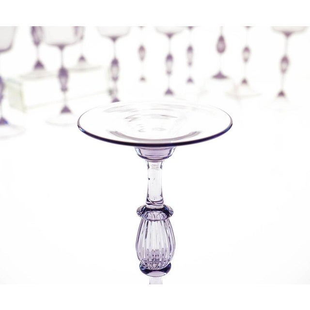 Cyclamen Murano Wine Glass from Cenedese, 1950s, Set of 12 For Sale - Image 8 of 18