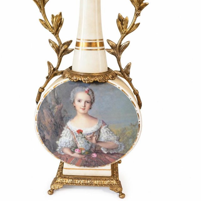 Napoleon III Glass and Bronze Lamps, Set of 2 For Sale - Image 5 of 9