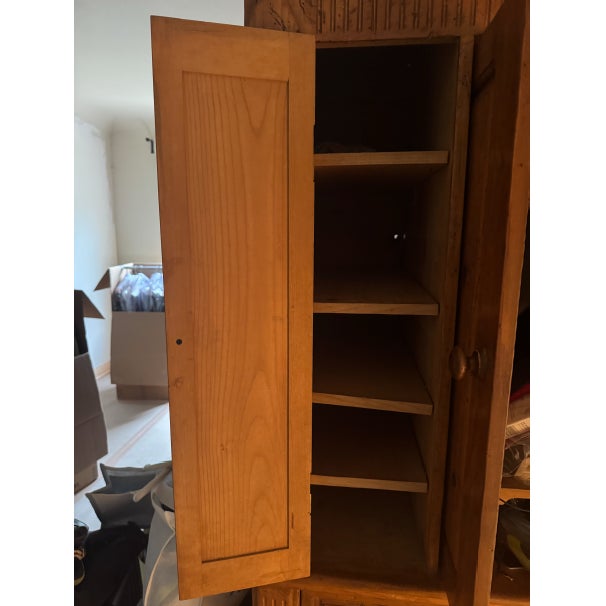 9 drawers + 8 adjustable shelves + 28” Wx28” H TV AREA + space for DVD below TV. TV area can easily be converted to more...