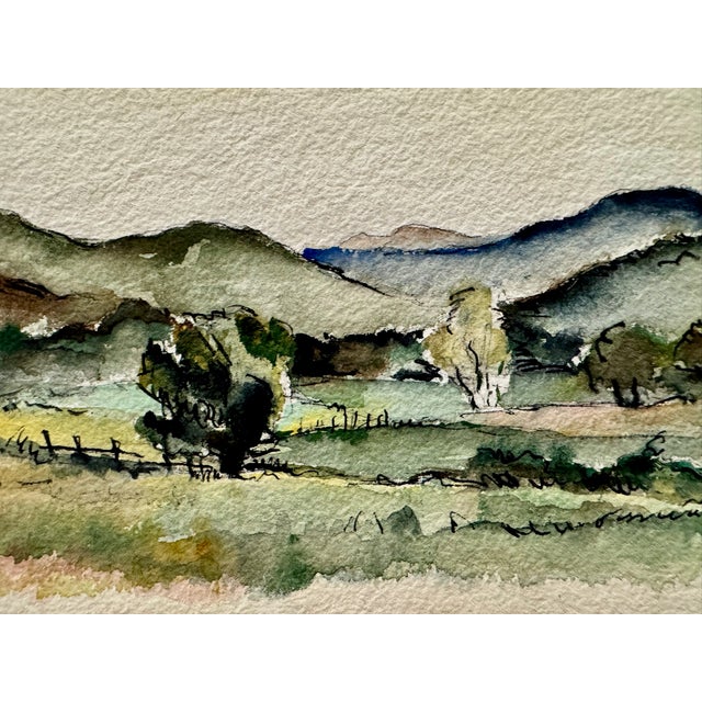 Original watercolor on paper by Henry Emil Salloch, also known as Heinz Emil Salloch, the German-born American artist and...