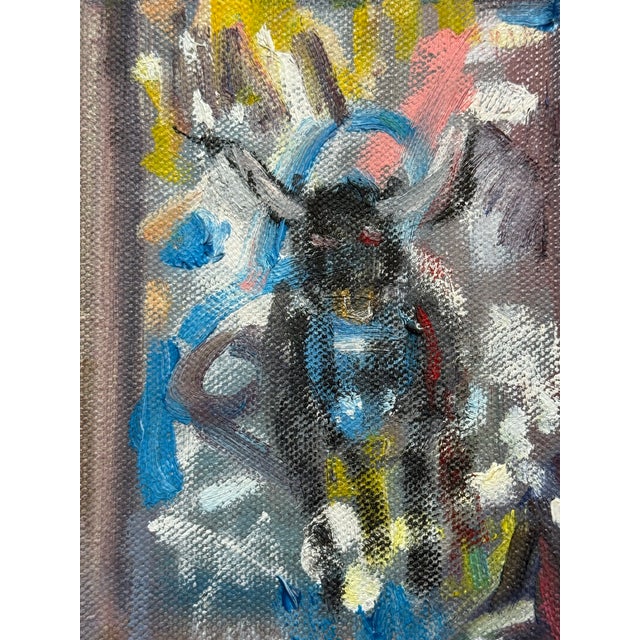 Textile Barbara Fracchia European Street Scene Original Oil on Canvas For Sale - Image 7 of 12