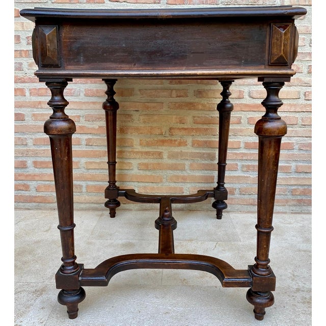 Wood Louis XVI French Walnut Side Table with drawer, 1920s For Sale - Image 7 of 18
