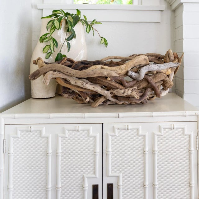 Sculptural Driftwood Boat Shaped Bowl or Basket For Sale - Image 4 of 13