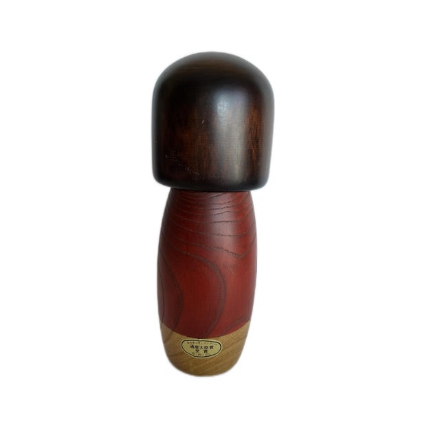 Japanese Vintage Sosaku Kokeshi Wood Doll For Sale - Image 3 of 12