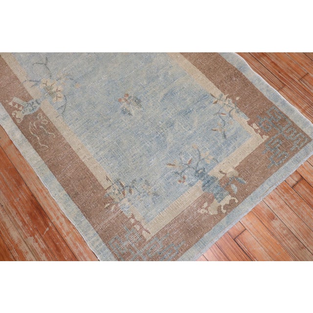 Pair of Soft Blue Chinese Art Deco Rugs, 3' X 5'10'' For Sale In New York - Image 6 of 13