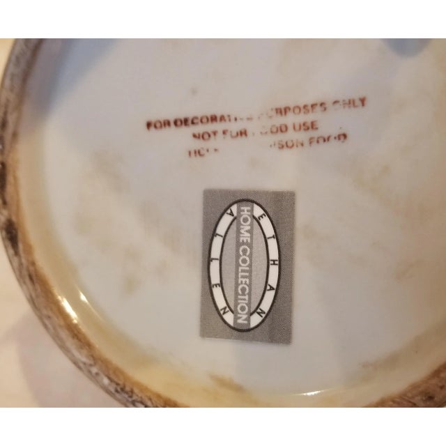 Ceramic 1980s Vintage Blue and White Porcelain Canister, Ethan Allen Home Collection For Sale - Image 7 of 7