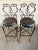 Black John Risley Style Wrought Iron Bar Stools For Sale - Image 8 of 10